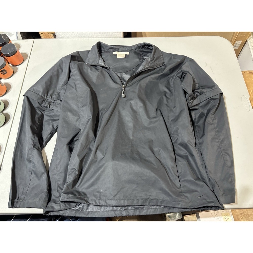 NIKE‎ GOLF 'Clima-Fit' Women's Black Jacket Size XL Zip Off Sleeves